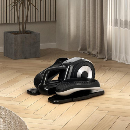 Under Desk Electric Elliptical Machine for Home, Sit Down Pedal Exerciser for Seniors with 12 Programs, LCD Monitor, Compact with Remote Control & Non-Slip Pad