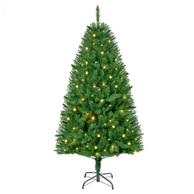 5FT Christmas Tree Warm White LED Light Holiday Home Decoration, Green