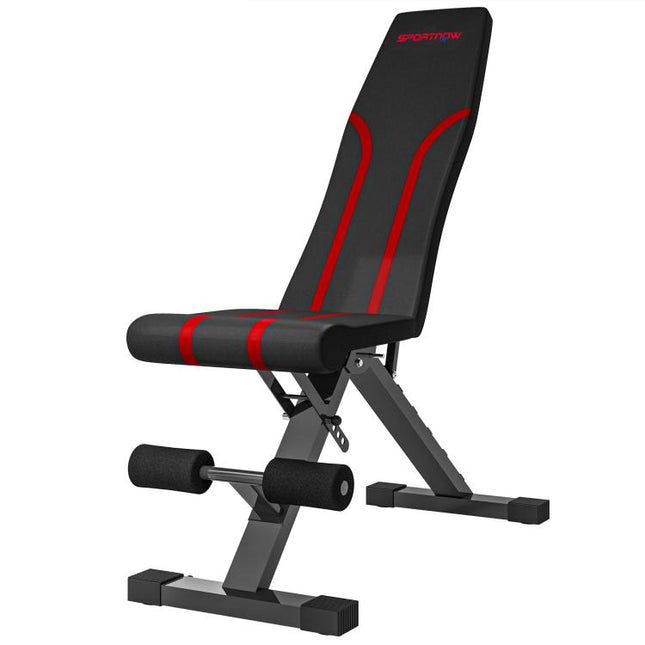 Foldable Weight Bench, Adjustable Incline Flat Bench Press with 6-Level Backrest, 4-Level Seat, Leg Extension for Home Gym Workout Full Body Strength Training