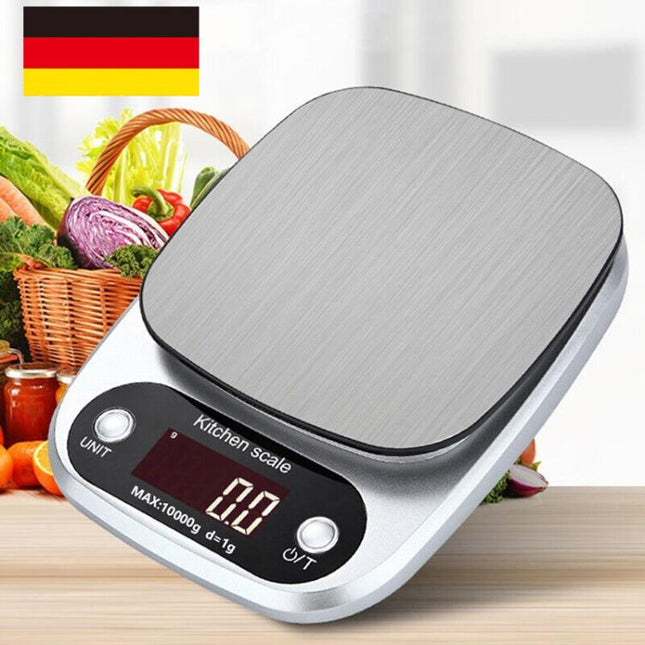 Digitale Küchenwaage (10 kg) mit LCD-Display, Lebensmittelwaage, Briefwaage, elektronische Waage C