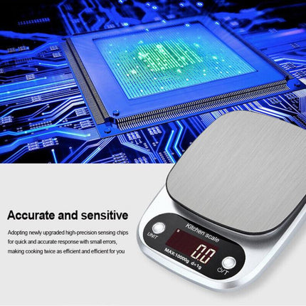 Digitale Küchenwaage (10 kg) mit LCD-Display, Lebensmittelwaage, Briefwaage, elektronische Waage C