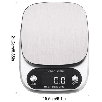 Digitale Küchenwaage (10 kg) mit LCD-Display, Lebensmittelwaage, Briefwaage, elektronische Waage C