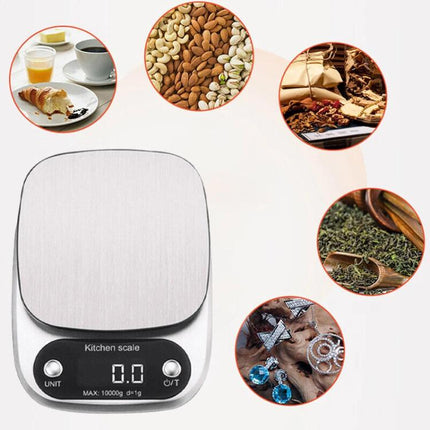 Digitale Küchenwaage (10 kg) mit LCD-Display, Lebensmittelwaage, Briefwaage, elektronische Waage C