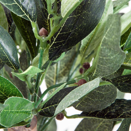 3ft Artificial Laurel Tree Indoor Plant Greenery for Home Office Potted in An Orange Pot