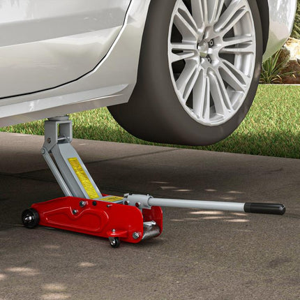 Low Profile Jack, 2 Ton Hydraulic Car Jack for Car Trailer Garage Tyre Repair, Red