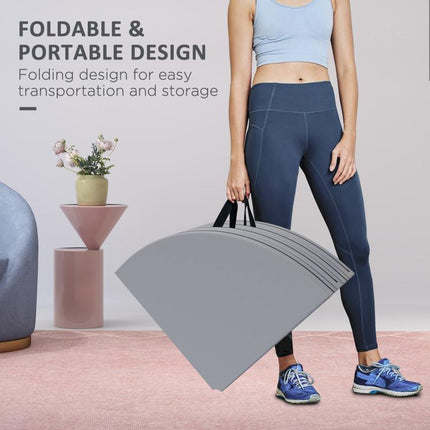Foldable Crash Mat, Pole Padding with Carrying Handles and EPE Foam for Dance Training and Exercise, Gray