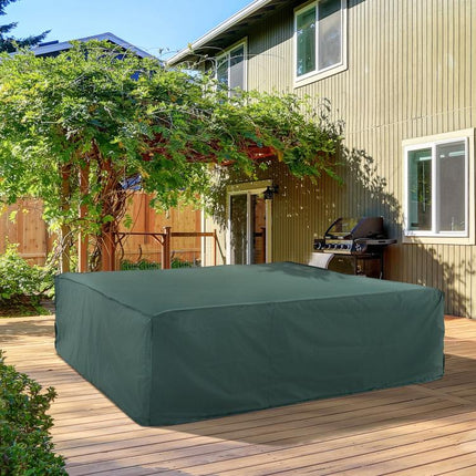 Large Patio Garden Furniture Set Cover 600D Oxford Square Waterproof, 230 x 230 x 70 cm, Green