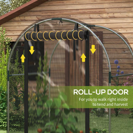 Galvanized Steel Crop Cage, Plant Protection Tent with Zippered Door, 4 feet x 4 feet, Black