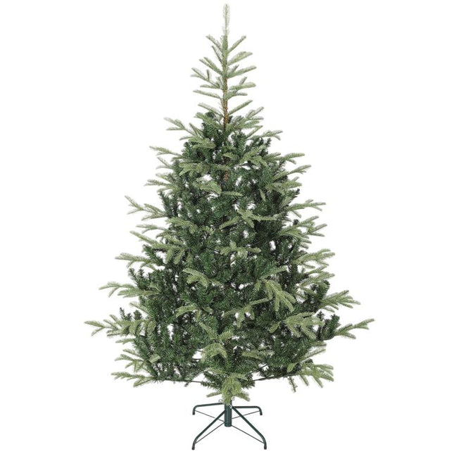 árbol de Navidad Artificial 210 cm con 1123 Ramas y Soporte Metálico Plegable Fácil Montaje para Salón Interior Verde