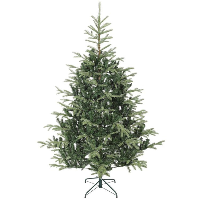 árbol de Navidad Artificial 210 cm con 1123 Ramas y Soporte Metálico Plegable Fácil Montaje para Salón Interior Verde
