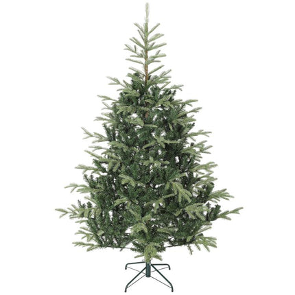 árbol de Navidad Artificial 210 cm con 1123 Ramas y Soporte Metálico Plegable Fácil Montaje para Salón Interior Verde