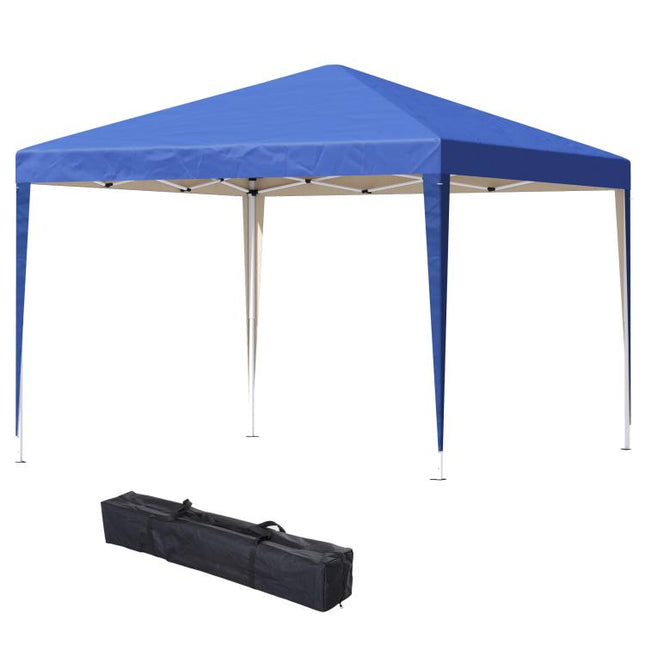3 x 3M Garden Pop Up Gazebo Height Adjustable Marquee Party Tent Wedding Canopy with Carrying Bag, Blue