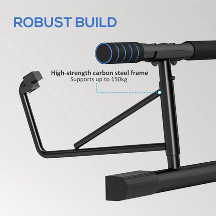 Pull-Up Bar, No-Drilling Chin-Up Bar, Push-Up Stand with Resistance Bands, Padded Handles for Home Gym Exercise