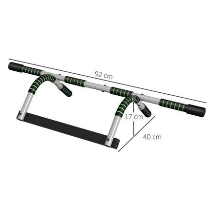 Doorway Pull up Bar, Door Frame Chin up Push up Bar for Home Gym Upper Body Workout, No Drilling or Screws, Green
