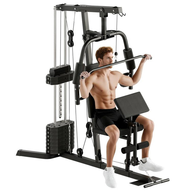 Multi-Exercise Gym Station, with 45kg Weight Stack, for Full Body Workout