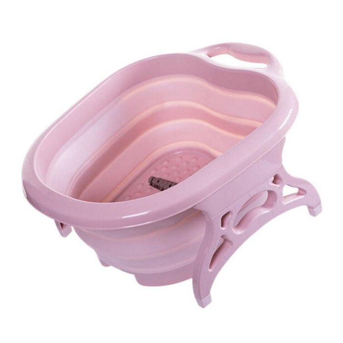 NEW Foot Spa Pedicure Wet Bath Bubble Massage Bucket Feet Therapy Soothing Folding UK