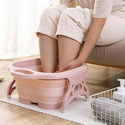NEW Foot Spa Pedicure Wet Bath Bubble Massage Bucket Feet Therapy Soothing Folding UK