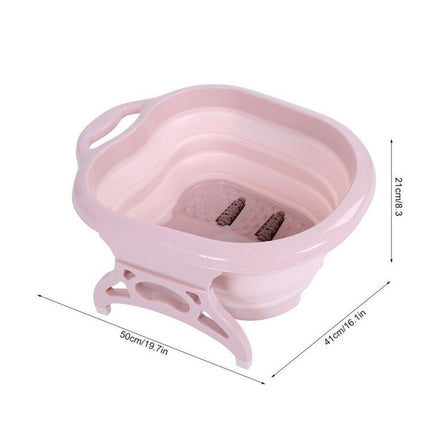 NEW Foot Spa Pedicure Wet Bath Bubble Massage Bucket Feet Therapy Soothing Folding UK