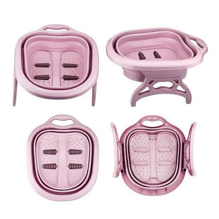 NEW Foot Spa Pedicure Wet Bath Bubble Massage Bucket Feet Therapy Soothing Folding UK