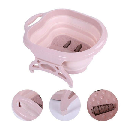 NEW Foot Spa Pedicure Wet Bath Bubble Massage Bucket Feet Therapy Soothing Folding UK
