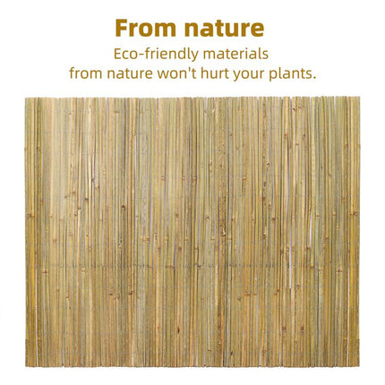 Bamboo Privacy Fence Roll 6.5FTx 13FT, Natural Bamboo Slat Screening Panels for Outdoor Garden, Yard, Patio, Balcony Privacy Screen.