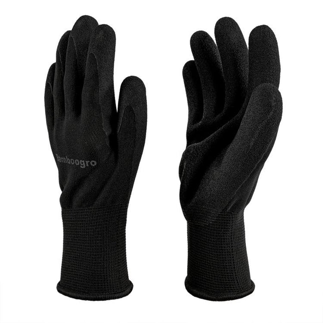 Black NGG Foam Nitrile Coated Seamless Knit Gloves, Micro Matte Anti-Slip Palm, Ideal for General Work, Gardening, Construction, Mechanic, Warehouse 6 Pairs