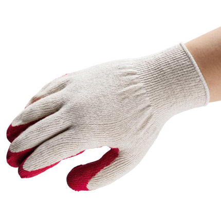 Red Latex Work Gloves for Garden & Warehouse ,10 Gauge T/C Knit Shell with Smooth Coated Palm, 10 Pairs