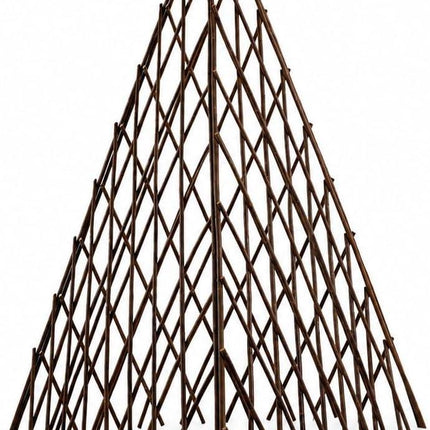 4FT Teepee Trellis for Climbing Plants, Natural Willow Plant Support, Expandable Wood Plant Cage for Beans, Peas, Cucumbers, Flowers, Vines and Garden Decor