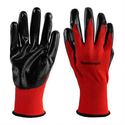 Red PU Coated Seamless Knit Grip,Smooth Grip on Palm & Fingers, Ideal for Light General Duty Work, Gardening, Landscaping, Construction, Mechanic, Warehouse 8 Pairs.