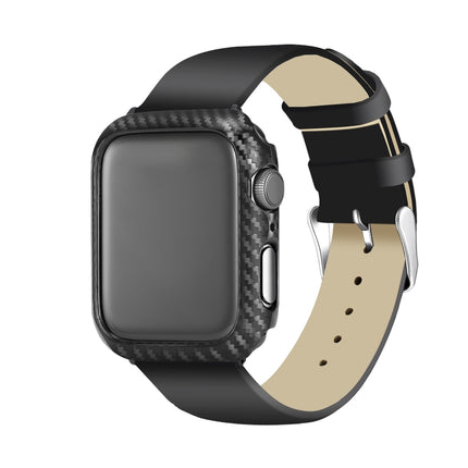 ENKAY Hat-Prince 2 in 1 Carbon Fiber Texture TPU Semi-clad Protective Shell + 3D Full Screen PET Curved Heat Bending HD Screen Protector For Apple Watch Series 6 / 5 / 4 / Watch SE 40mm, For Apple Watch Series 6 / 5 / 4 / Watch SE 40mm