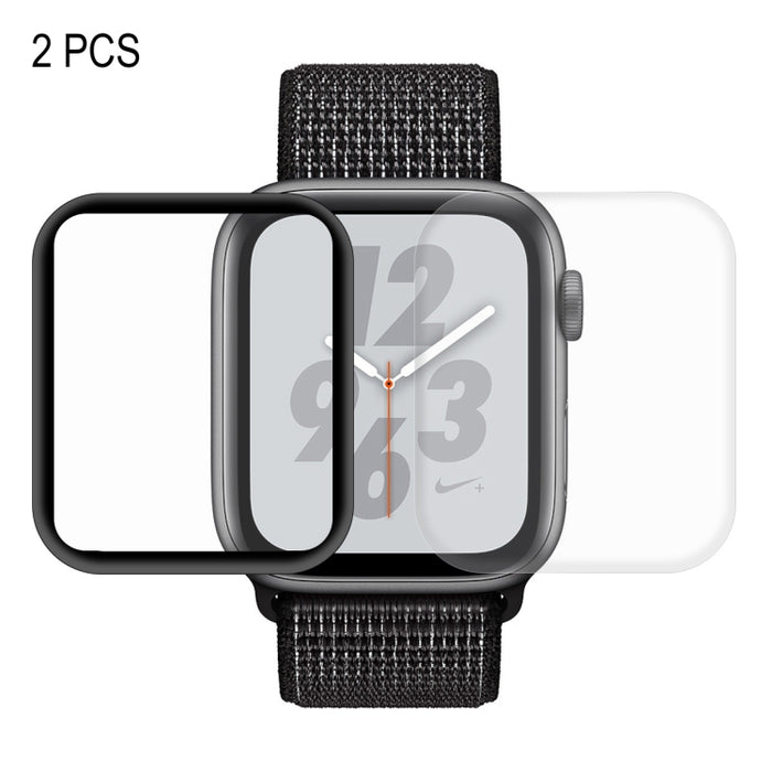 2 protectores de pantalla ENKAY Hat-Prince 3D de PET + 3D de PET galvanizado con curvatura por calor HD para Apple Watch Series 4 de 44 mm