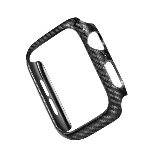 Estuche protector de marco de fibra de carbono para Apple Watch Series 6, SE, 5 y 4 de 40 mm, para Apple Watch Series 6, SE, 5 y 4 de 40 mm