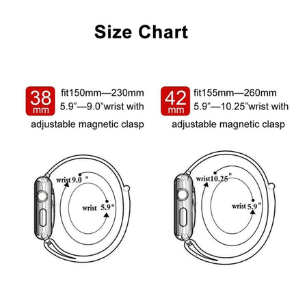 For Apple Watch Ultra 49mm&Watch Ultra 2 49mm / Series 10 46mm / 9&8&7 45mm / SE 3&SE 2&6&SE&5&4 44mm / 3&2&1 42mm Color-changing Magnetic Nylon Watch Band, 44mm
