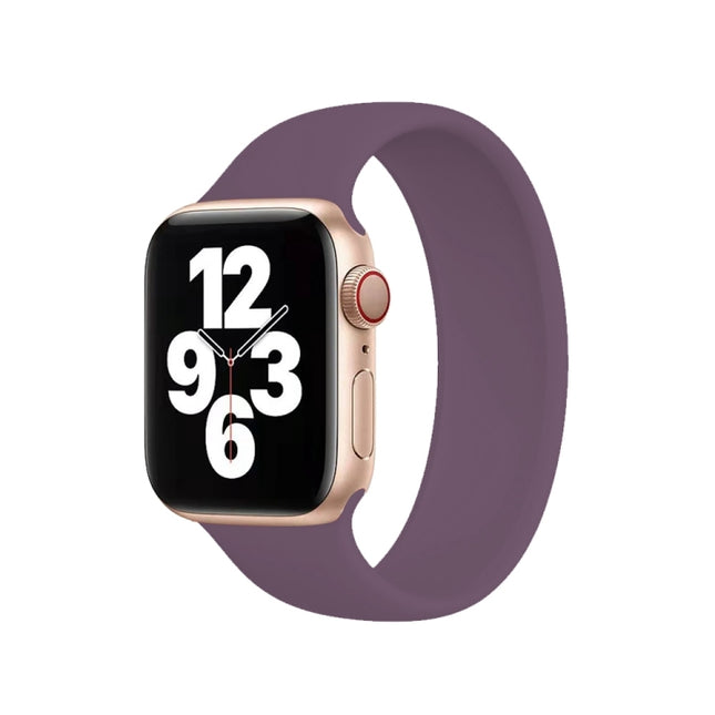 Für Apple Watch Series 10 42 mm / 9&amp;8&amp;7 41 mm / SE 3&amp;SE 2&amp;6&amp;SE&amp;5&amp;4 40 mm / 3&amp;2&amp;1 38 mm, einfarbiges, elastisches Silikonarmband, Größe: S 130 mm