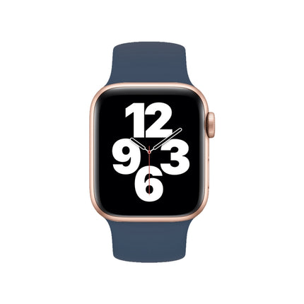 For Apple Watch Ultra 49mm&Watch Ultra 2 49mm / Series 10 46mm / 9&8&7 45mm / SE 3&SE 2&6&SE&5&4 44mm / 3&2&1 42mm Solid Color Elastic Silicone Watch Band, Size:S 130mm