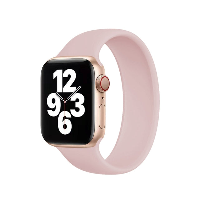 Correa de reloj de silicona elástica de color sólido para Apple Watch Ultra 49 mm y Watch Ultra 2 49 mm / Series 10 46 mm / 9, 8 y 7 45 mm / SE 3, SE 2, 6, SE, 5 y 4 44 mm / 3, 2 y 1 42 mm, tamaño: S 130 mm