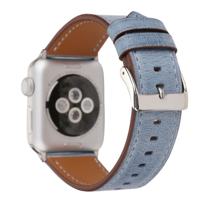 For Apple Watch Series 10 42mm / 9&8&7 41mm / SE 3&SE 2&6&SE&5&4 40mm / 3&2&1 38mm Fresh Style Genuine Leather Watch Band
