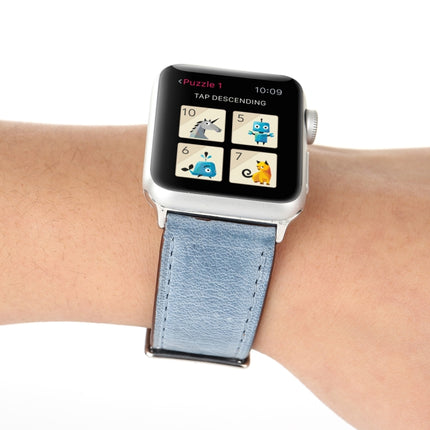 For Apple Watch Series 10 42mm / 9&8&7 41mm / SE 3&SE 2&6&SE&5&4 40mm / 3&2&1 38mm Fresh Style Genuine Leather Watch Band