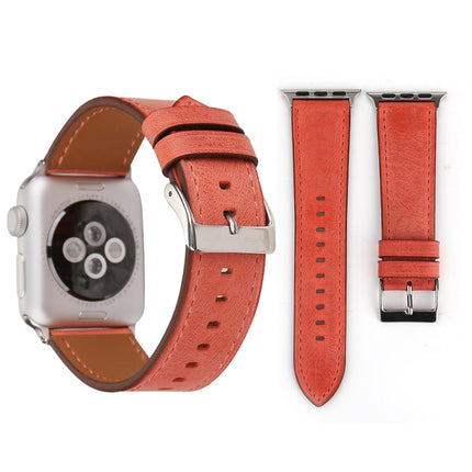 For Apple Watch Ultra 49mm&Watch Ultra 2 49mm / Series 10 46mm / 9&8&7 45mm / SE 3&SE 2&6&SE&5&4 44mm / 3&2&1 42mm Fresh Style Genuine Leather Watch Band