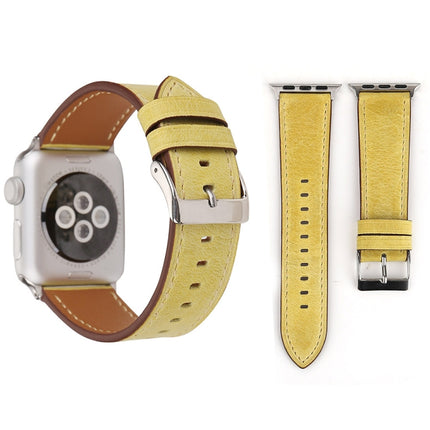 For Apple Watch Ultra 49mm&Watch Ultra 2 49mm / Series 10 46mm / 9&8&7 45mm / SE 3&SE 2&6&SE&5&4 44mm / 3&2&1 42mm Fresh Style Genuine Leather Watch Band