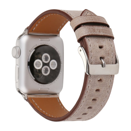 For Apple Watch Ultra 49mm&Watch Ultra 2 49mm / Series 10 46mm / 9&8&7 45mm / SE 3&SE 2&6&SE&5&4 44mm / 3&2&1 42mm Fresh Style Genuine Leather Watch Band