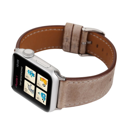 For Apple Watch Ultra 49mm&Watch Ultra 2 49mm / Series 10 46mm / 9&8&7 45mm / SE 3&SE 2&6&SE&5&4 44mm / 3&2&1 42mm Fresh Style Genuine Leather Watch Band