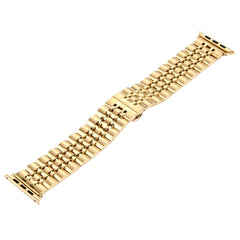 22mm Men Hidden Butterfly Buckle 7 Beads Stainless Steel Watch Band For Apple Watch 42mm, 22mm Men