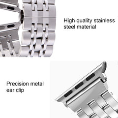 22mm Men Hidden Butterfly Buckle 7 Beads Stainless Steel Watch Band For Apple Watch 42mm, 22mm Men