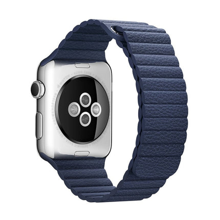 For Apple Watch 42mm Loop Magnetic Closure Clasp PU Leather Watch Band