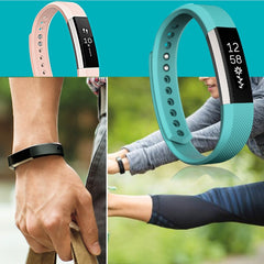 For Fitbit Alta Watch Oblique Texture Silicone Watchband, Large Size, Length: about 22cm