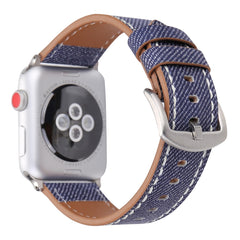 For Apple Watch Series 10 42mm / 9&8&7 41mm / SE 3&SE 2&6&SE&5&4 40mm / 3&2&1 38mm Simple Fashion Genuine Leather Cowboy Pattern Watch Band, 38mm