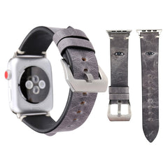 For Apple Watch Series 3 & 2 & 1 42mm Simple Fashion Cowhide Big Eyes Pattern Watch Band, 42mm