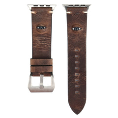 For Apple Watch Series 3 & 2 & 1 42mm Simple Fashion Cowhide Big Eyes Pattern Watch Band, 42mm