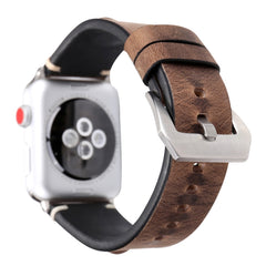 For Apple Watch Series 3 & 2 & 1 42mm Simple Fashion Cowhide Big Eyes Pattern Watch Band, 42mm